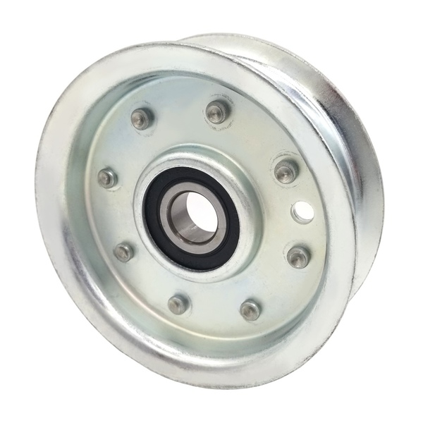 Terre Products Flat Idler Pulley - 3.5'' Flat Dia. - 5/8'' Bore - Steel 31350100